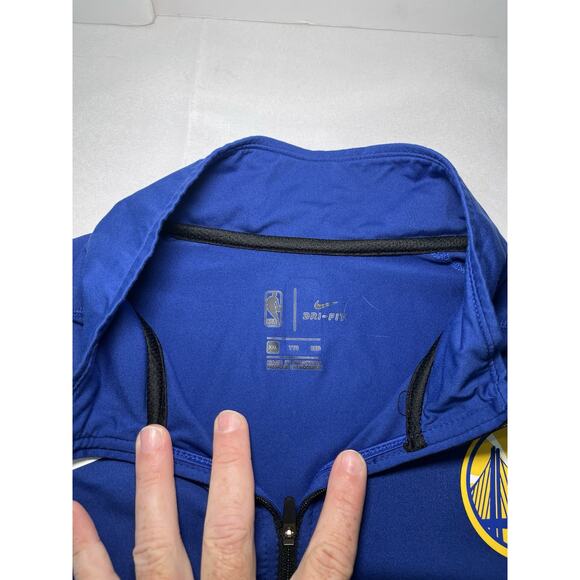 Nike Golden State Warriors 1/4 Zip Pullover XXL Blue Sweatshirt NBA Please Read - Picture 3 of 10